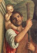 Gentile Bellini Detail of Saints Christopher,Jerome,and Louis France oil painting artist